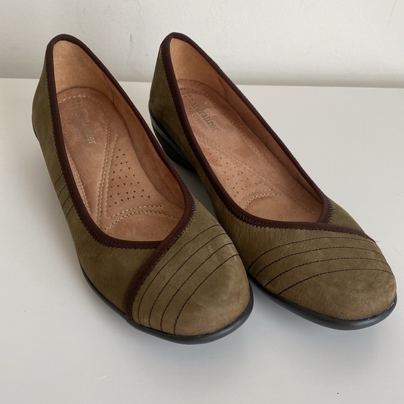 Naturalizer Novel Leather Slip-on Low Wedge Loafers Women's Size 7M N5 Comfort - Picture 10 of 16